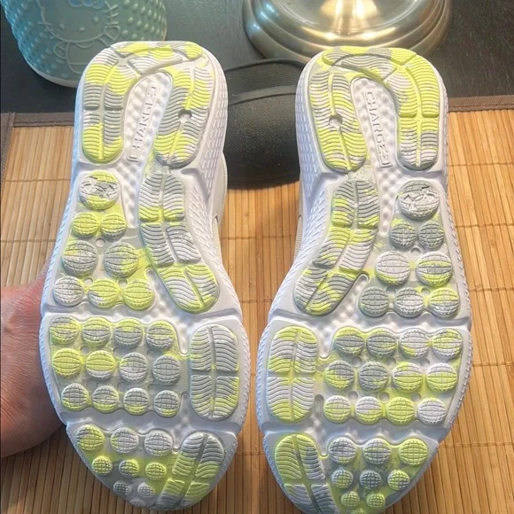 Under Armour White and Lime Athletic Shoes - Picture 3 of 8